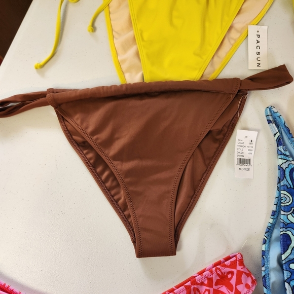 Pacsun Lot Of 5 Bikini Swim Bottoms Swimsuit Size XL New NWT Boho Beach Vacation - Picture 3 of 9
